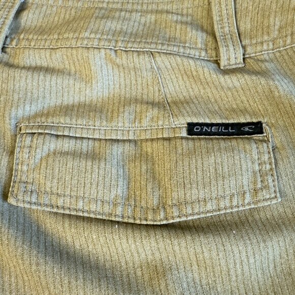 O’Neill Hybrid Boardshorts Men’s 34 Tan Stripe 22” Zip Fly Surf Shorts 151BA021B - Picture 3 of 12